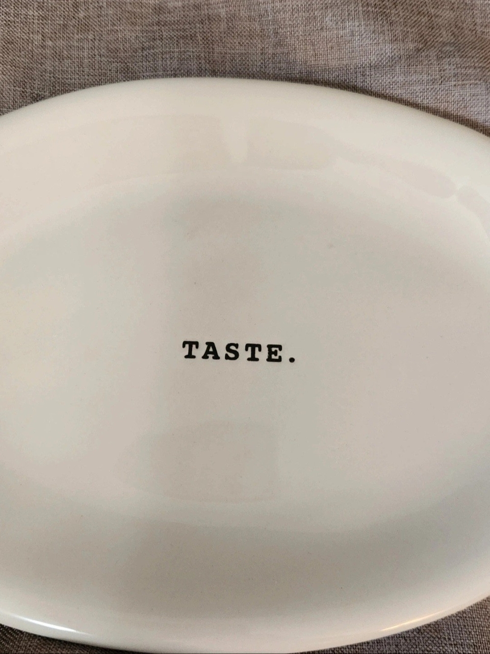 Rae Dunn Oval Cream Ceramic Appetizer Plate Set of 4 - Picture 11 of 11